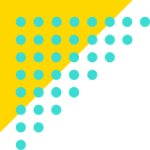 Triangle jaune avec rond bleu